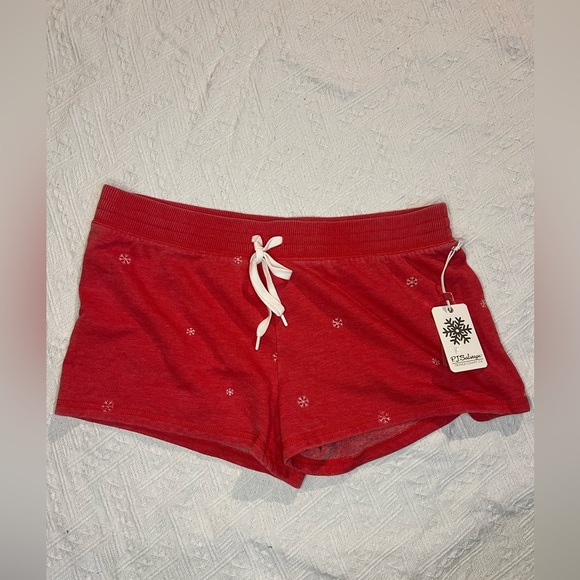 PJ Salvage Drawstring Embroidered Joyful Snowflake, size Large in “Red Hot”, NWT - Picture 3 of 9